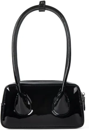 Patent Leather Shoulder Bag for Women Top Handle Bag Cute Versatile Satchel Handbag Purses Aesthetic Underarm Bag