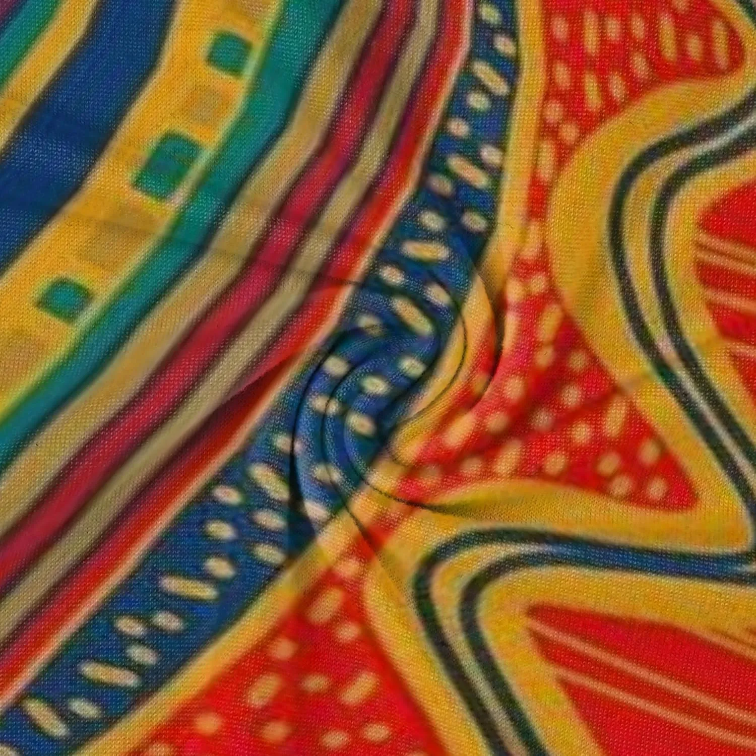 Plus Size Printed Tie Dye Short Skirt for Curvy Women V Neck African Ethnic Style Dress Short Sleeves with Pockets