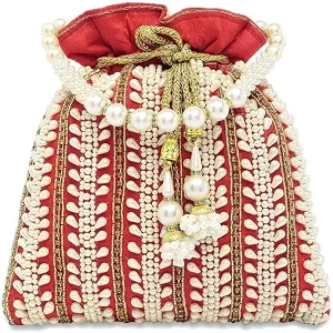 Potli Bags for Women Evening Bag Clutch Ethnic Bride Purse with Drawstring (FPB05)