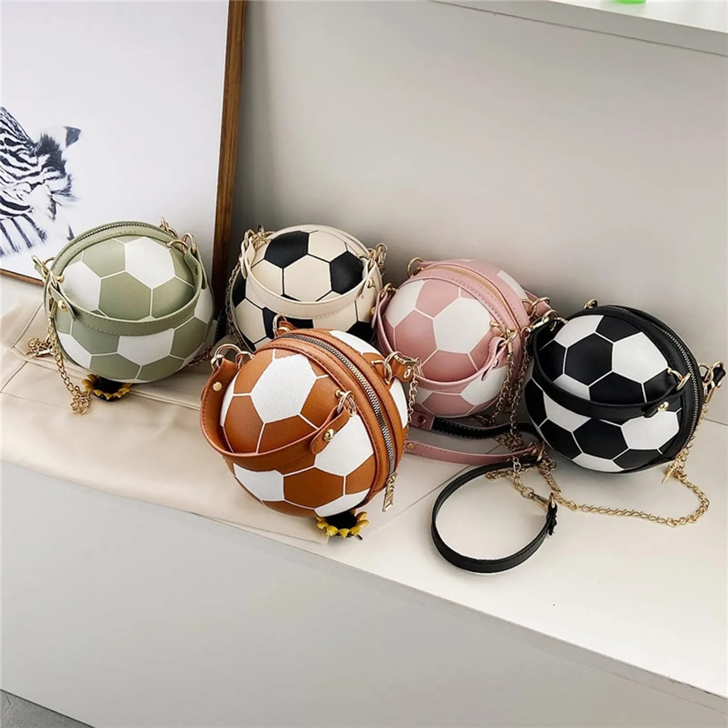 Purses for Women Women's Bag Fashionable Football Bag Versatile Shoulder Messenger