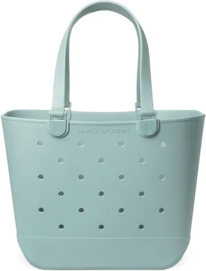 Simple Modern Extra-Large Beach Bag | Waterproof Getaway Rubber Tote with Zipper Pocket for Travel, Pool, Boat, Groceries, Sports | Sea Glass Sage
