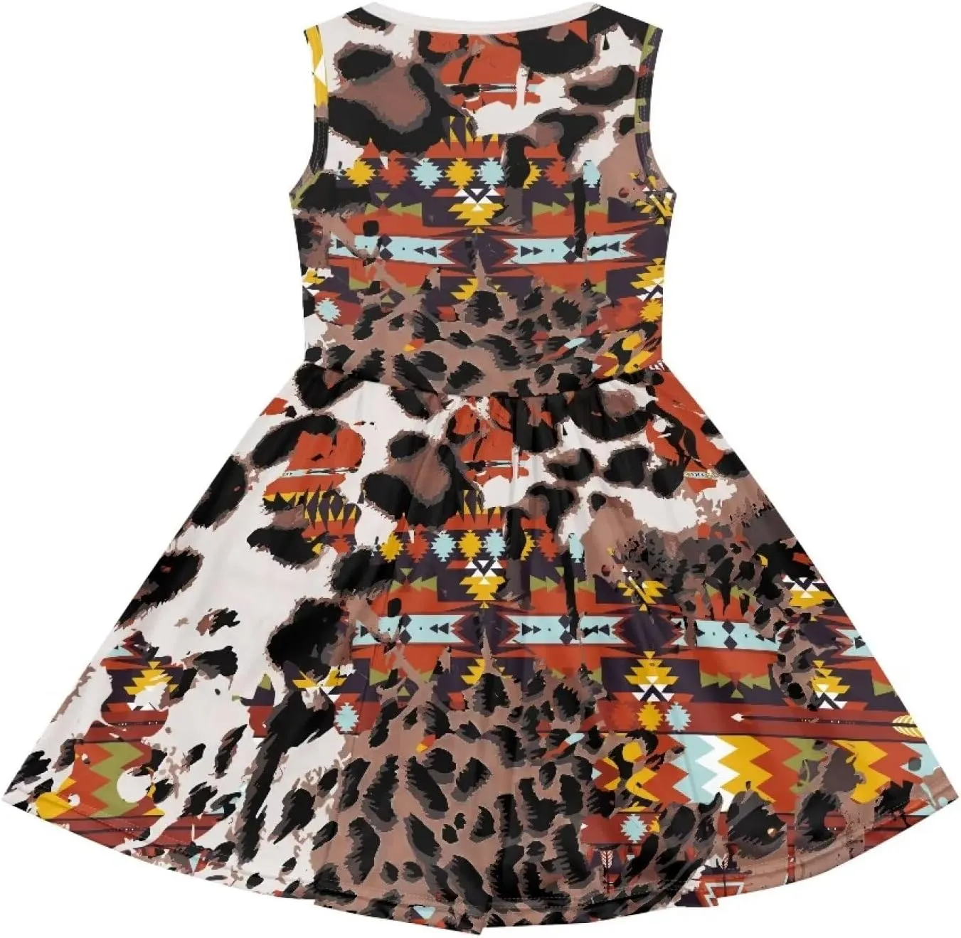 Sleeveless Loose Summer Mini Floral Dress for Girls Swing Cute Sundress with Pocket