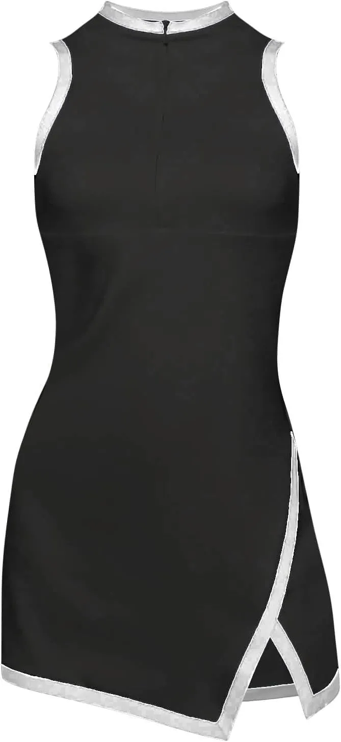 Sleeveless Summer Dresses for Women Mock Neck 1/4 Zip Up Mini Dress Trendy Spring Casual Beach Vacation Outfits 2025