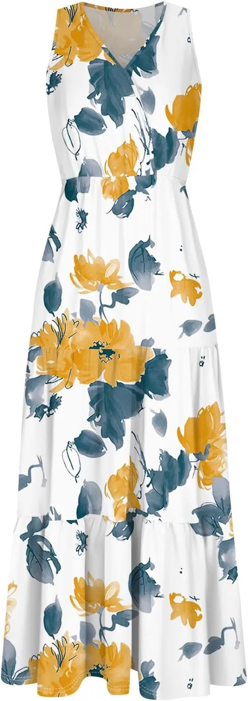 Spring Dresses for Women 2025 Floral Print Dresses for Women 2025 Casual Boho Flowy Patchwork
