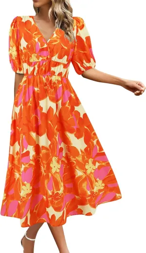 Spring Dresses for Women 2025 Sexy Boho Dresses for Women 2025 Womens Dress Swing Puff