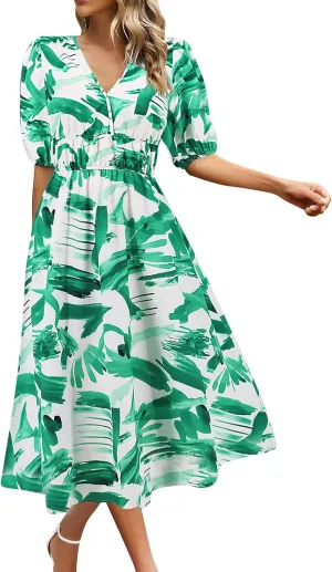 Spring Dresses for Women 2025 Sexy Boho Dresses for Women 2025 Womens Dress Swing Puff