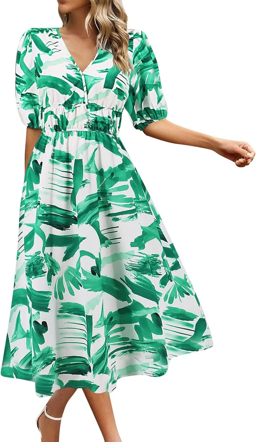 Spring Dresses for Women 2025 Sexy Boho Dresses for Women 2025 Womens Dress Swing Puff