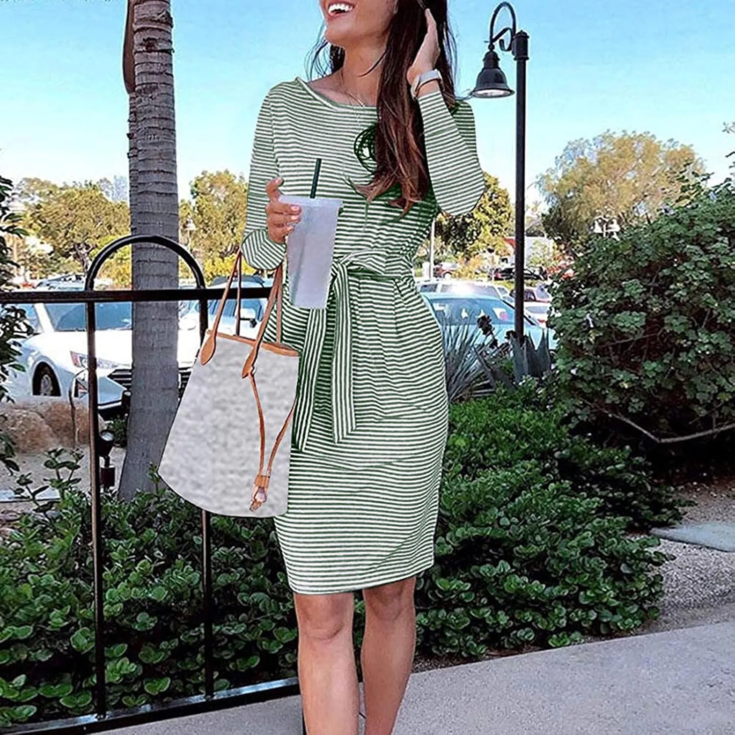 Summer Dresses for Women 2025 Trendy Casual Short Sleeve Tie Waisted Petite Sundress Party Vacation Resort Beach Wear