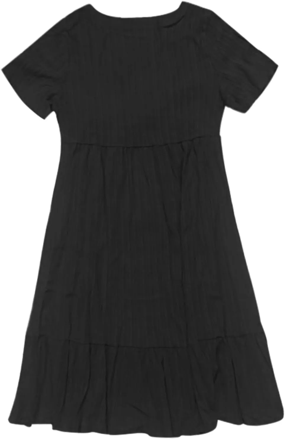 Summer Dresses for Women 2025 Trendy Short Sleeve Pleated Midi Dress Casual Flowy V Neck Elegant Beach Sundresses