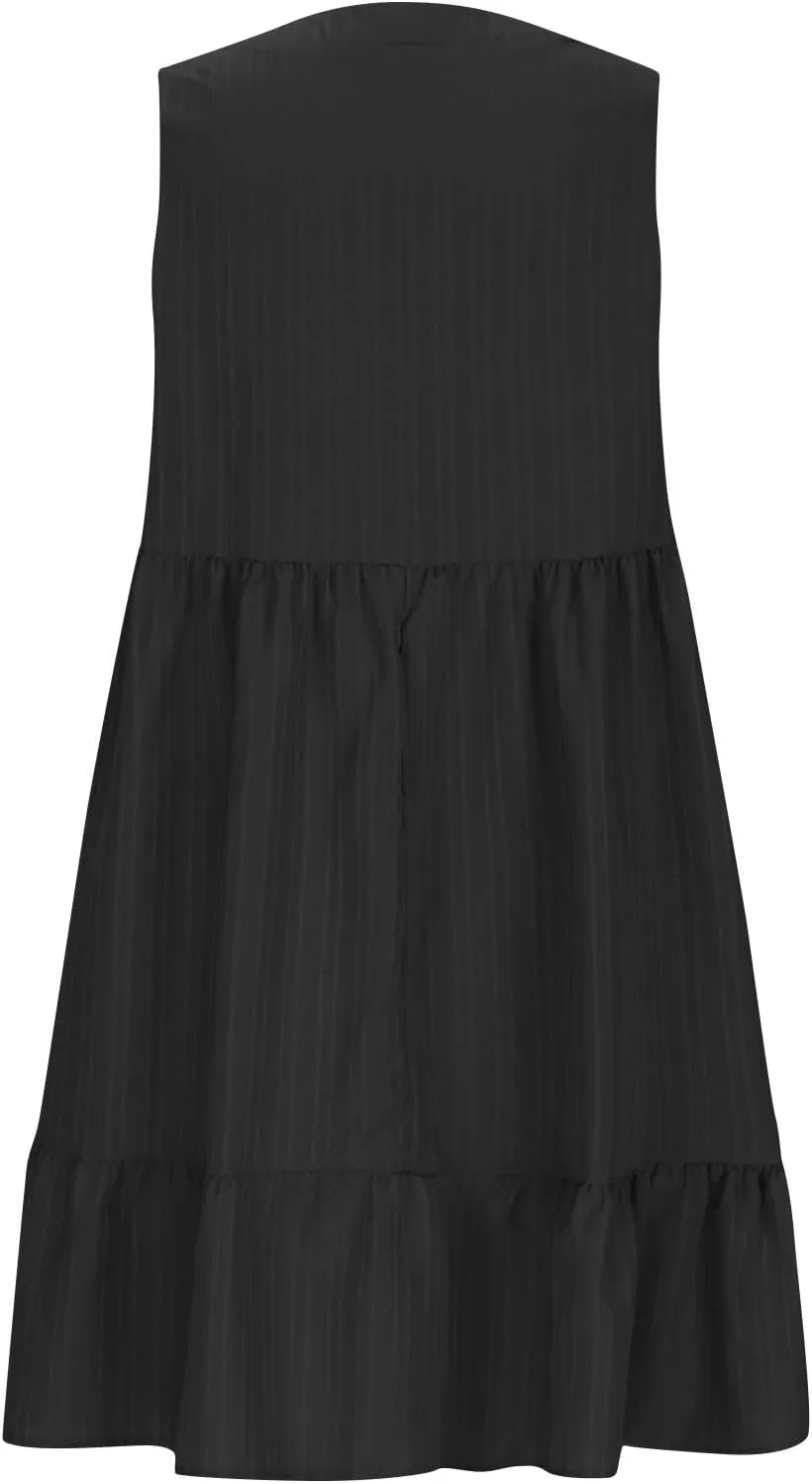 Summer Dresses for Women 2025,Petite Sleeveless Sundresses V Neck Dressy Casual Plus Size Midi Easter Beach Dress