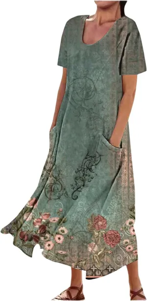 Summer Linen Dresses for Women 2025 Trendy Mini Sleeveless V Neck Outfit Beach Travel Vacation Dress Casual Fit Maxi