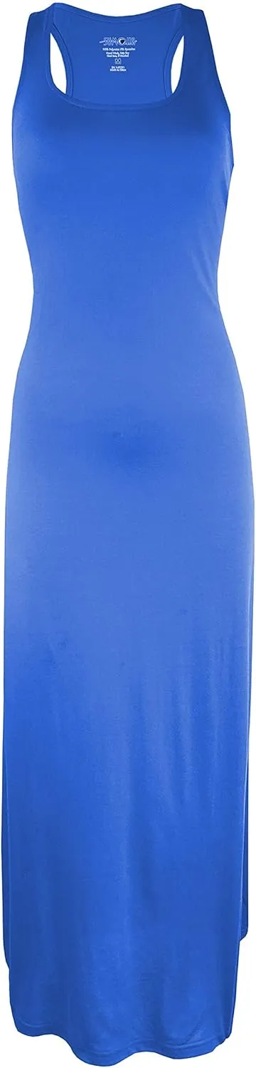 SUMONA Women Long Tank Tops Ankle Length Maxi Dress Bodycon Sleeveless Racerback