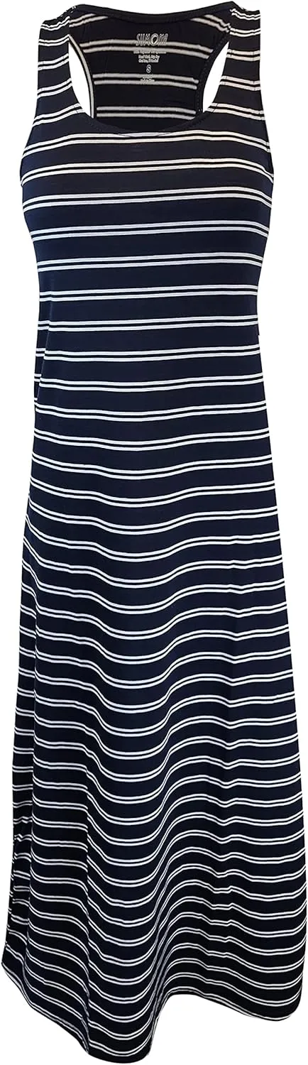 SUMONA Women Long Tank Tops Ankle Length Maxi Dress Bodycon Sleeveless Racerback