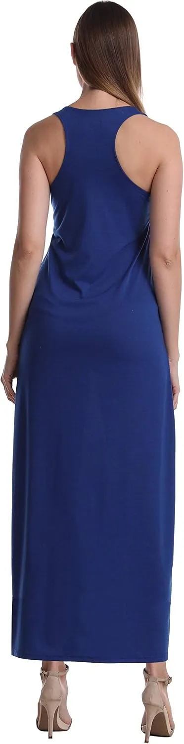 SUMONA Women Long Tank Tops Ankle Length Maxi Dress Bodycon Sleeveless Racerback