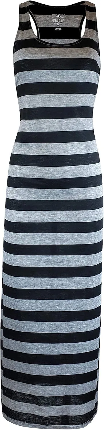 SUMONA Women Long Tank Tops Ankle Length Maxi Dress Bodycon Sleeveless Racerback