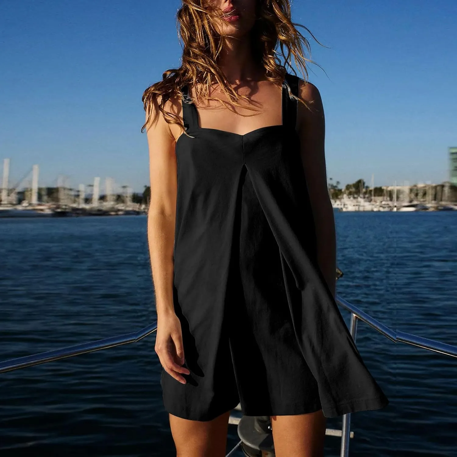 Sun Dresses for Women 2025 Vacation Summer Dresses 2025 Trendy Beach Vacation Midi Sundresses Sleeveless Tank Dresses