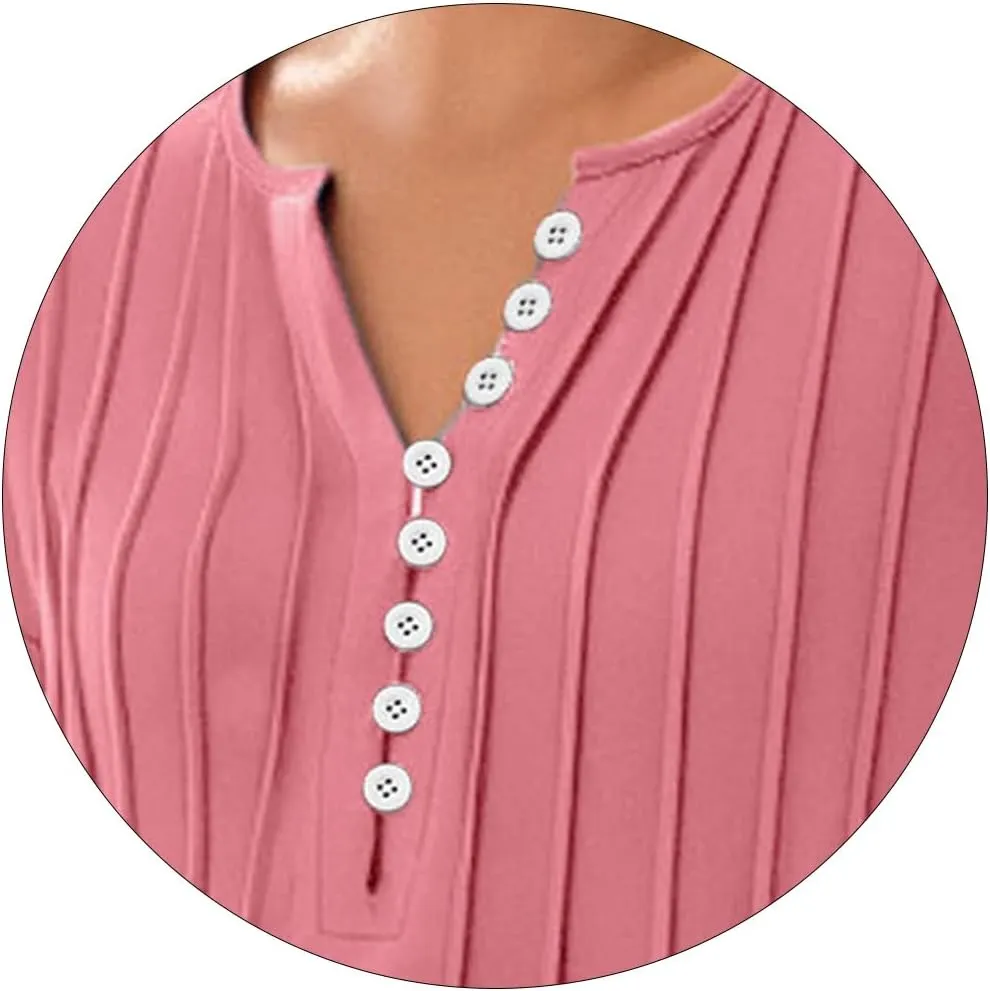 Sundresses for Women Summer Casual Beach Dresses 2025 Vacation Swim Cover Up V Neck Summer Dress Button Mini Dresses