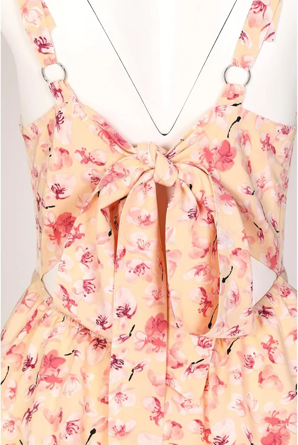 Tiered Ruffle Dress Women Casual Summer Spaghetti Strap Sleeveless Floral Layered Maxi Dress for Women Beach Sundress
