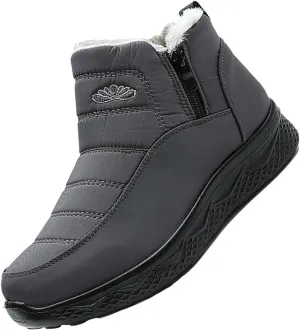 Women Winter Boots Waterproof Ladies Slip On Snow Boots Women Shoes with Hook Loop Barefoot Shoes Grounded Footwear Hiking Womens Cowboy Boots Men's Winter Booties