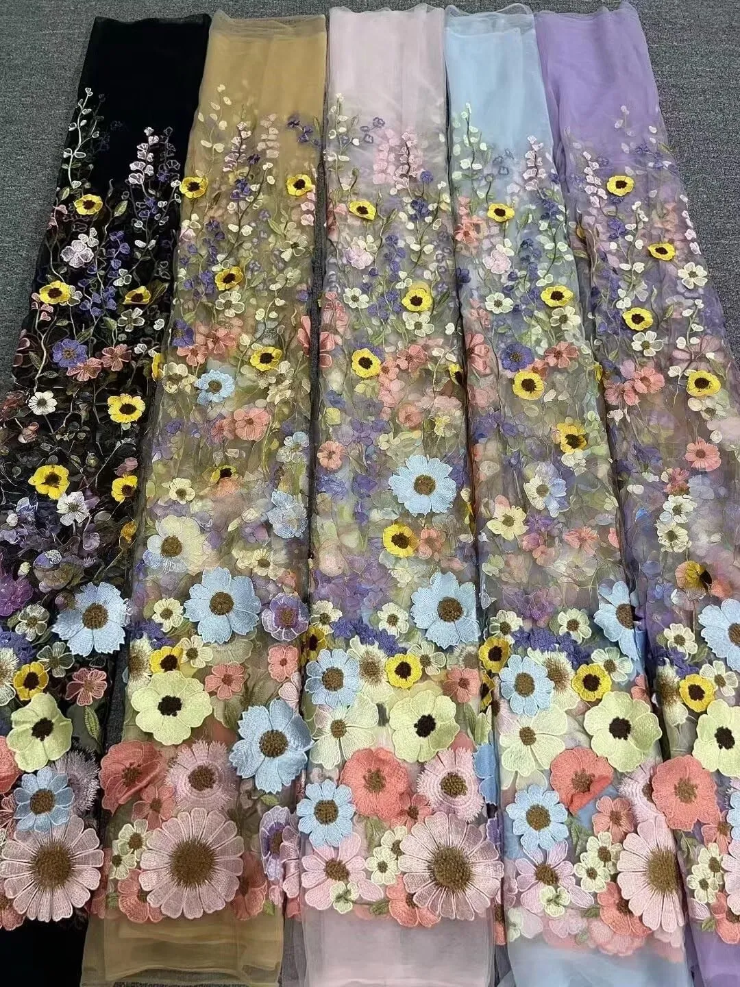 Women's 3D Floral Tulle Prom Dresses Tea Length Satin Off Shoulder Fairy Formal Evening Party Gown