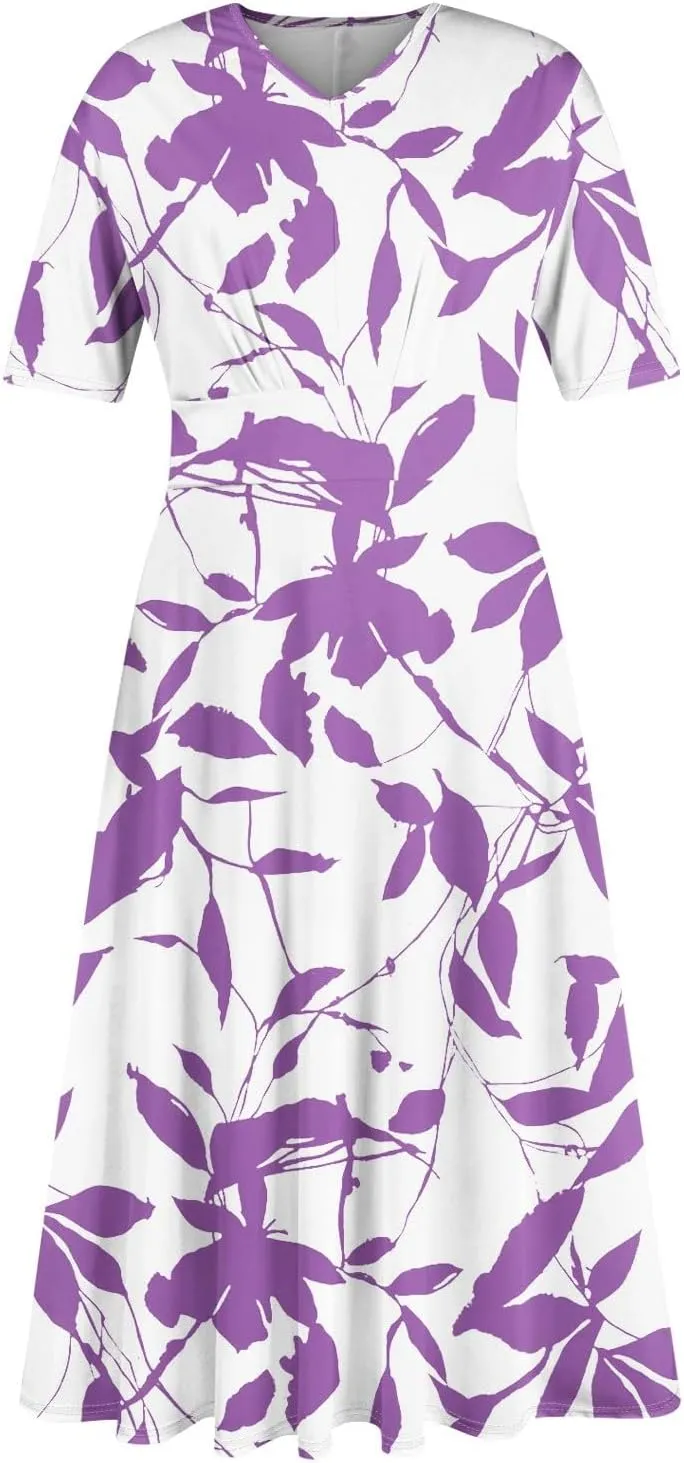 Womens Dresses Cotton Flowy Dresses for Women 2025 Casual Plus Size Floral Print Maxi Dresses