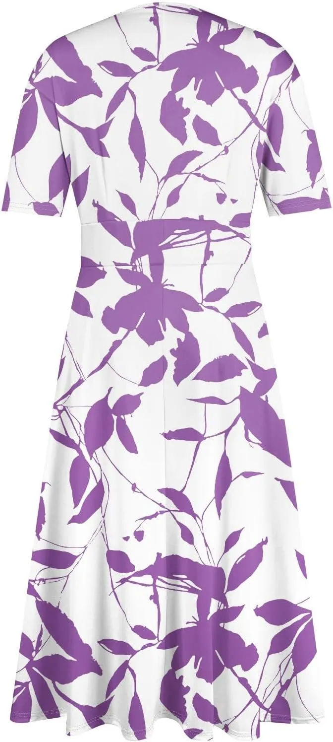 Womens Dresses Cotton Flowy Dresses for Women 2025 Casual Plus Size Floral Print Maxi Dresses