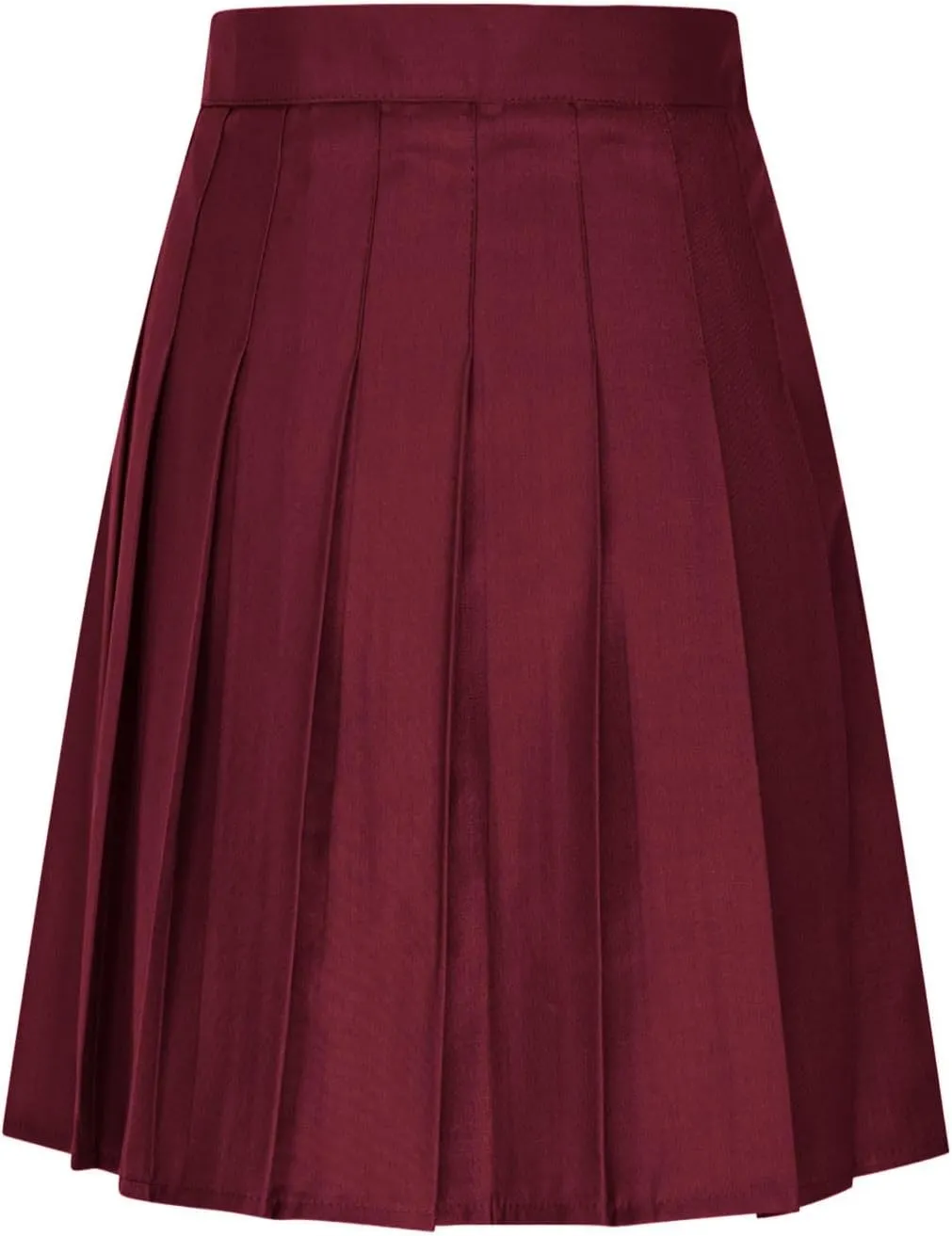 Women's High Waist Pleated Midi Skirt Plus Size Skater Tennis Skirt Comfort School Uniform Skirt with Shorts