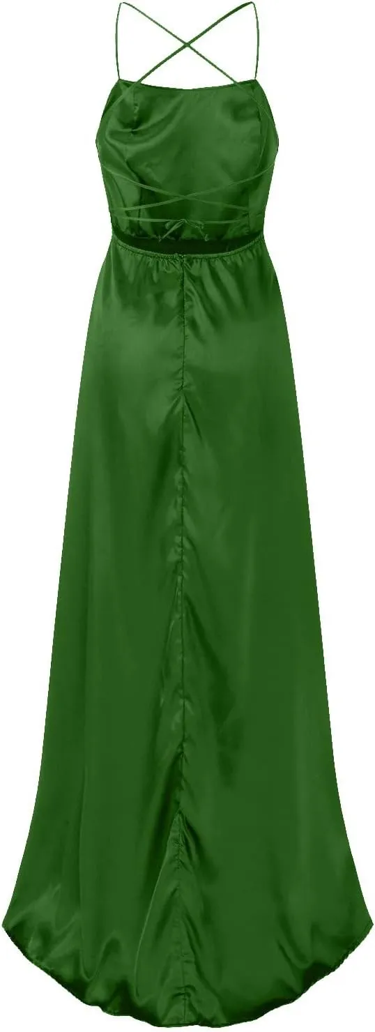 Womens Long Prom Dresses for Teens with Pockets Spaghetti Straps Formal Party Evening Gowns 2025 Prom Dress