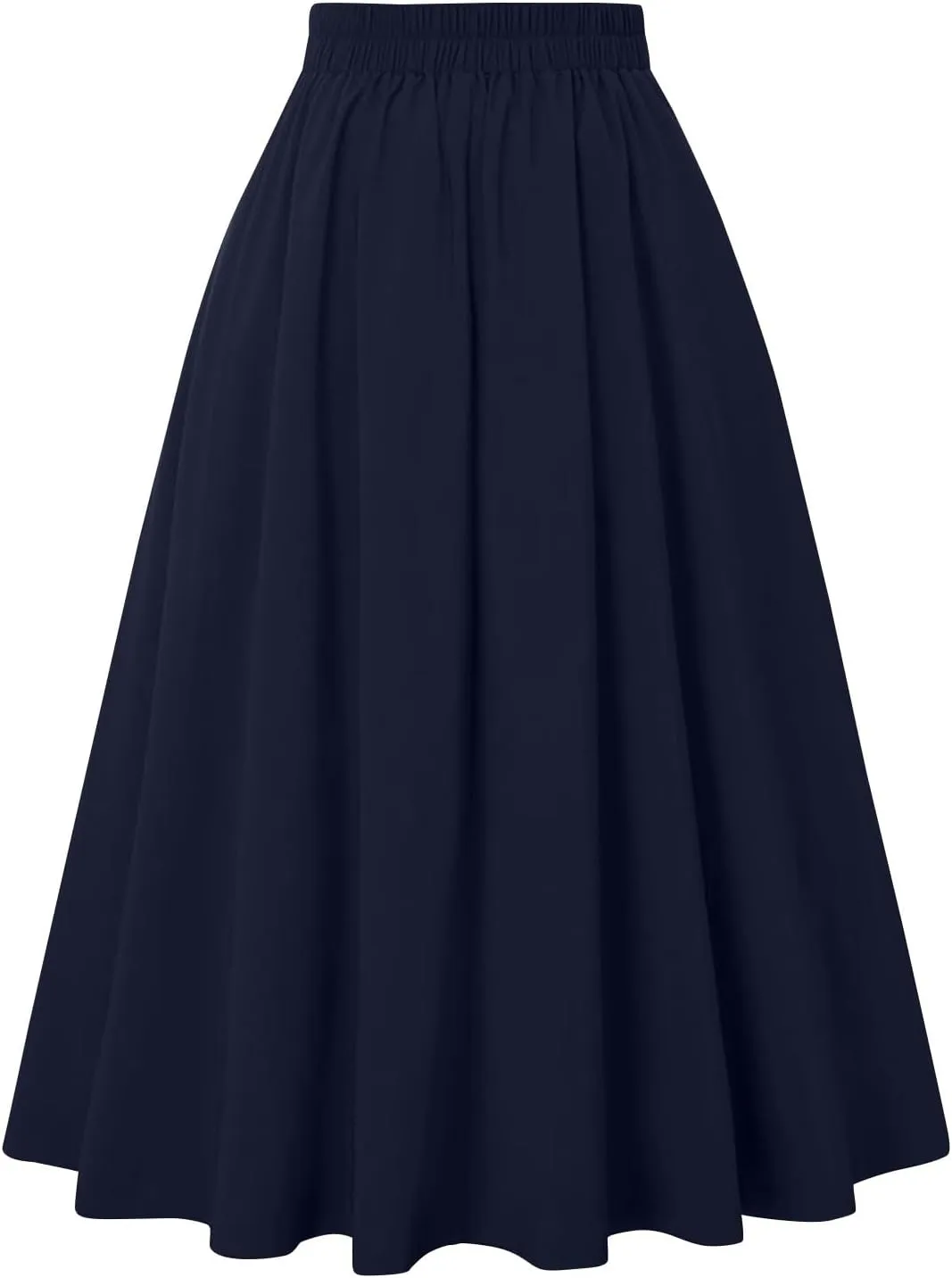 Women's Maxi Dresses 2025 Elegant Trendy Midi Vintage Button Elastic High Waisted Pleated Cocktail Skirts, S-2XL