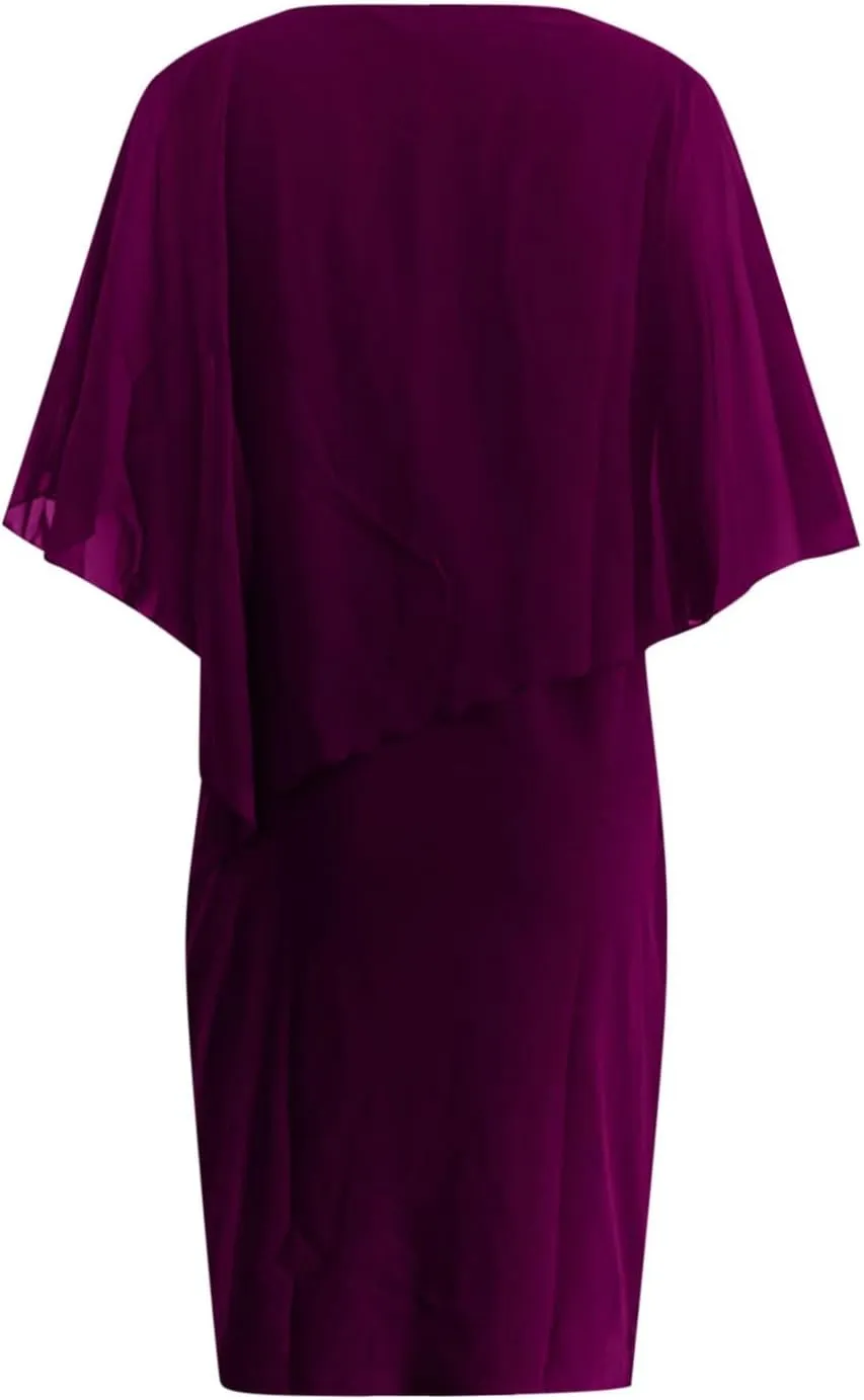 Women's Plus Size Wedding Guest Dress Sexy Dress 2025 Irregular Splicing Evening Party Dresses