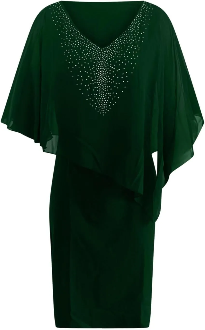 Women's Plus Size Wedding Guest Dress Sexy Dress 2025 Irregular Splicing Evening Party Dresses