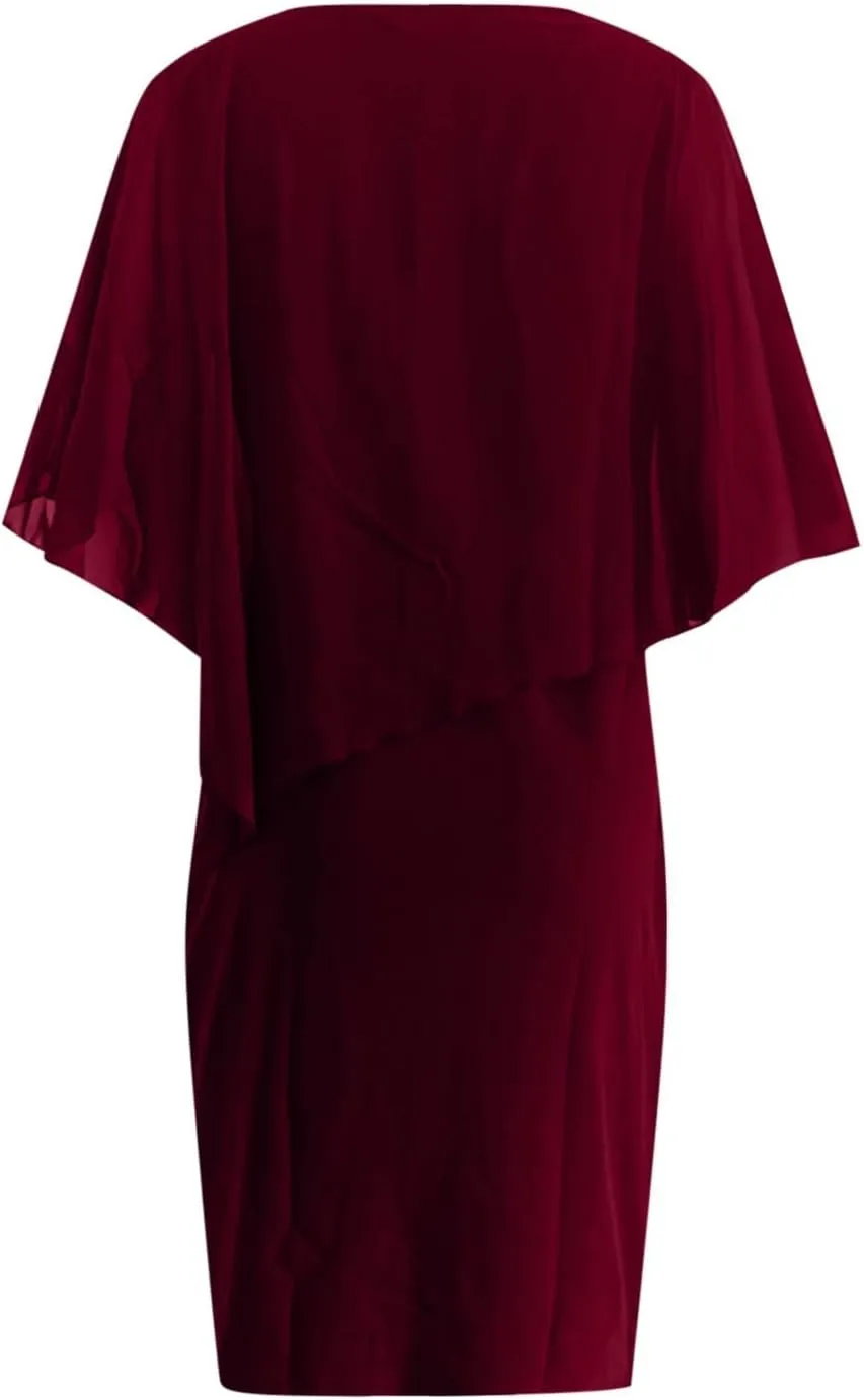 Women's Plus Size Wedding Guest Dress Sexy Dress 2025 Irregular Splicing Evening Party Dresses