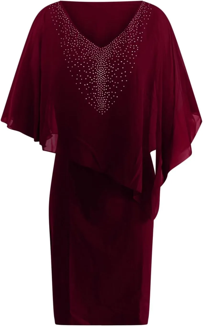 Women's Plus Size Wedding Guest Dress Sexy Dress 2025 Irregular Splicing Evening Party Dresses