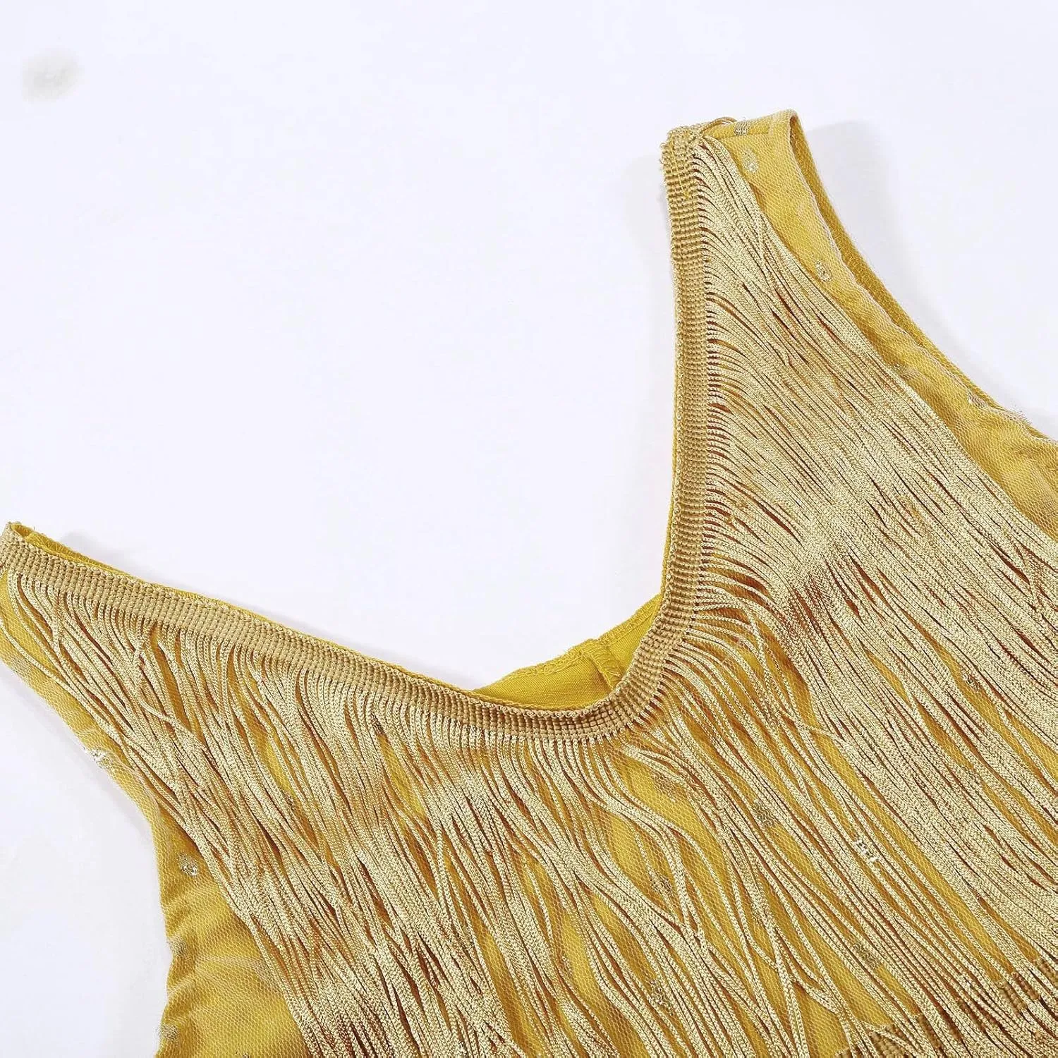 Womens Sequin Fringe Dress Spring Casual Disco Mini Dresses Sleeveless V Neck Dance Club Wear Swing Party Short Skirt