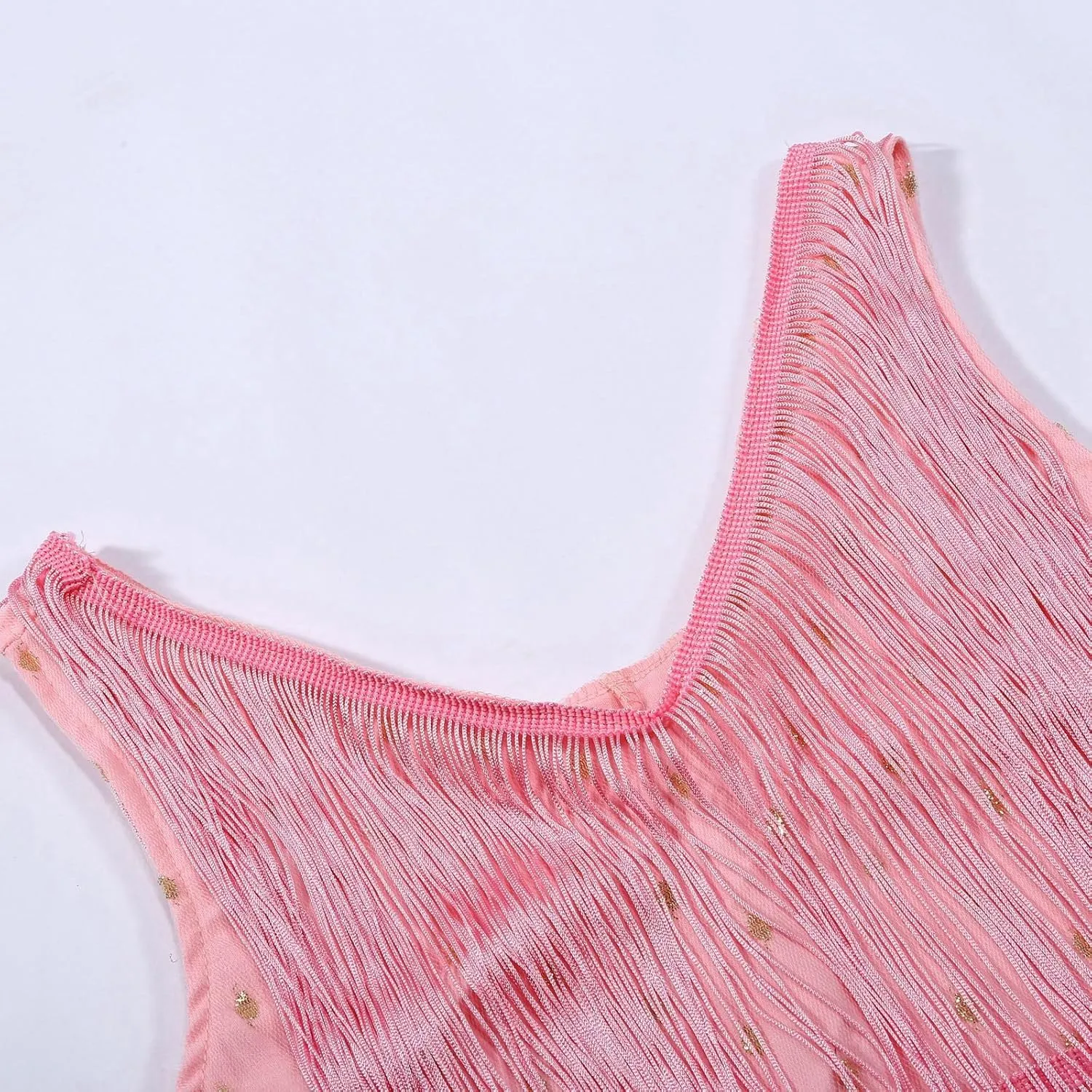 Womens Sequin Fringe Dress Spring Casual Disco Mini Dresses Sleeveless V Neck Dance Club Wear Swing Party Short Skirt