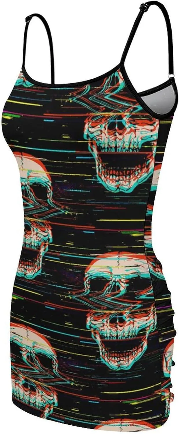Women's Sleeveless Adjustable Strappy Summer Beach Swing Dress