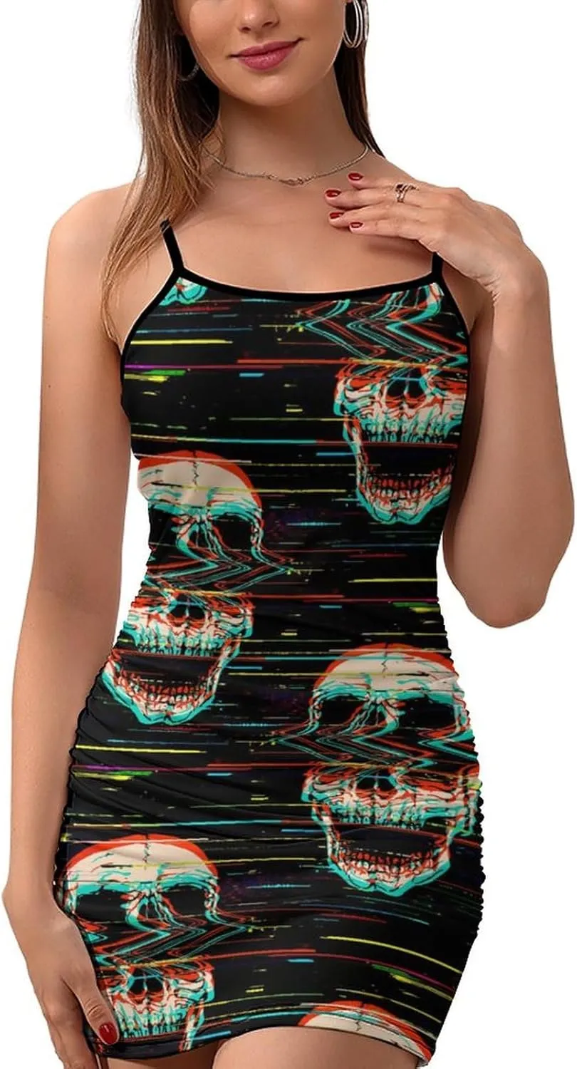 Women's Sleeveless Adjustable Strappy Summer Beach Swing Dress