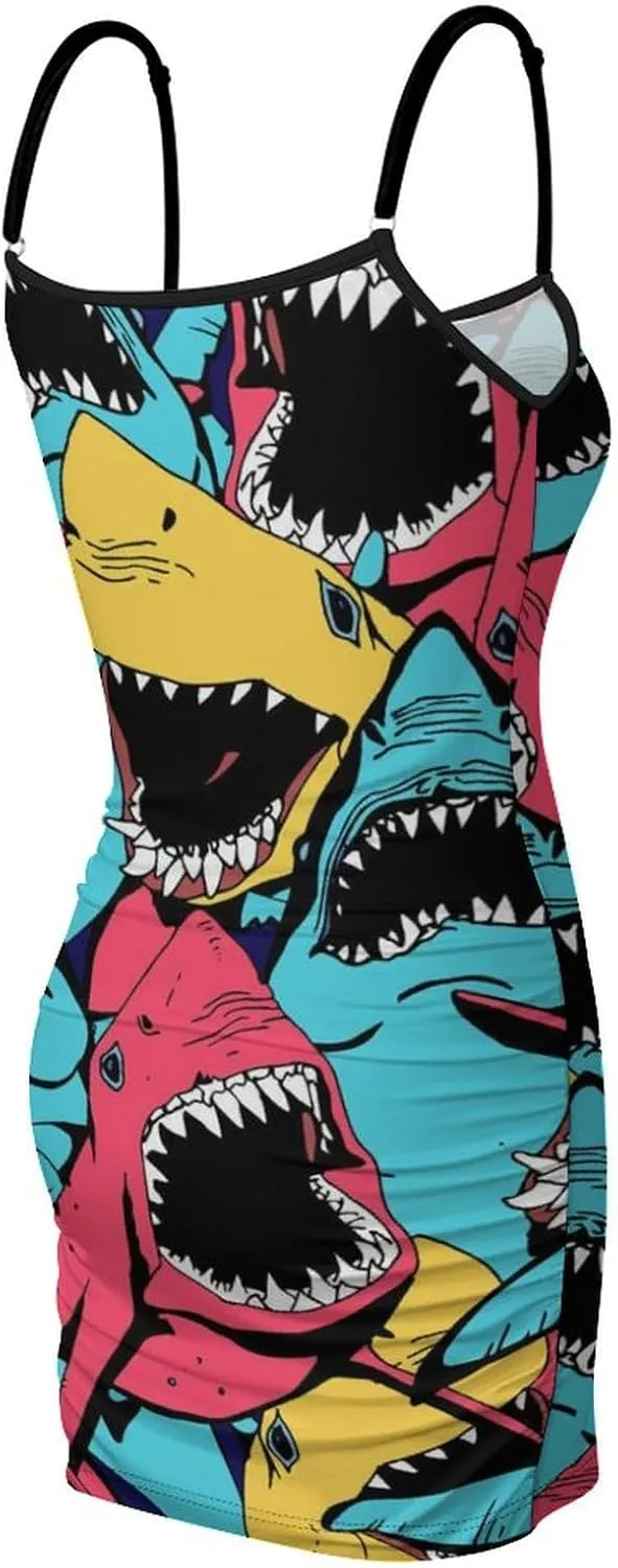 Women's Sleeveless Adjustable Strappy Summer Beach Swing Dress