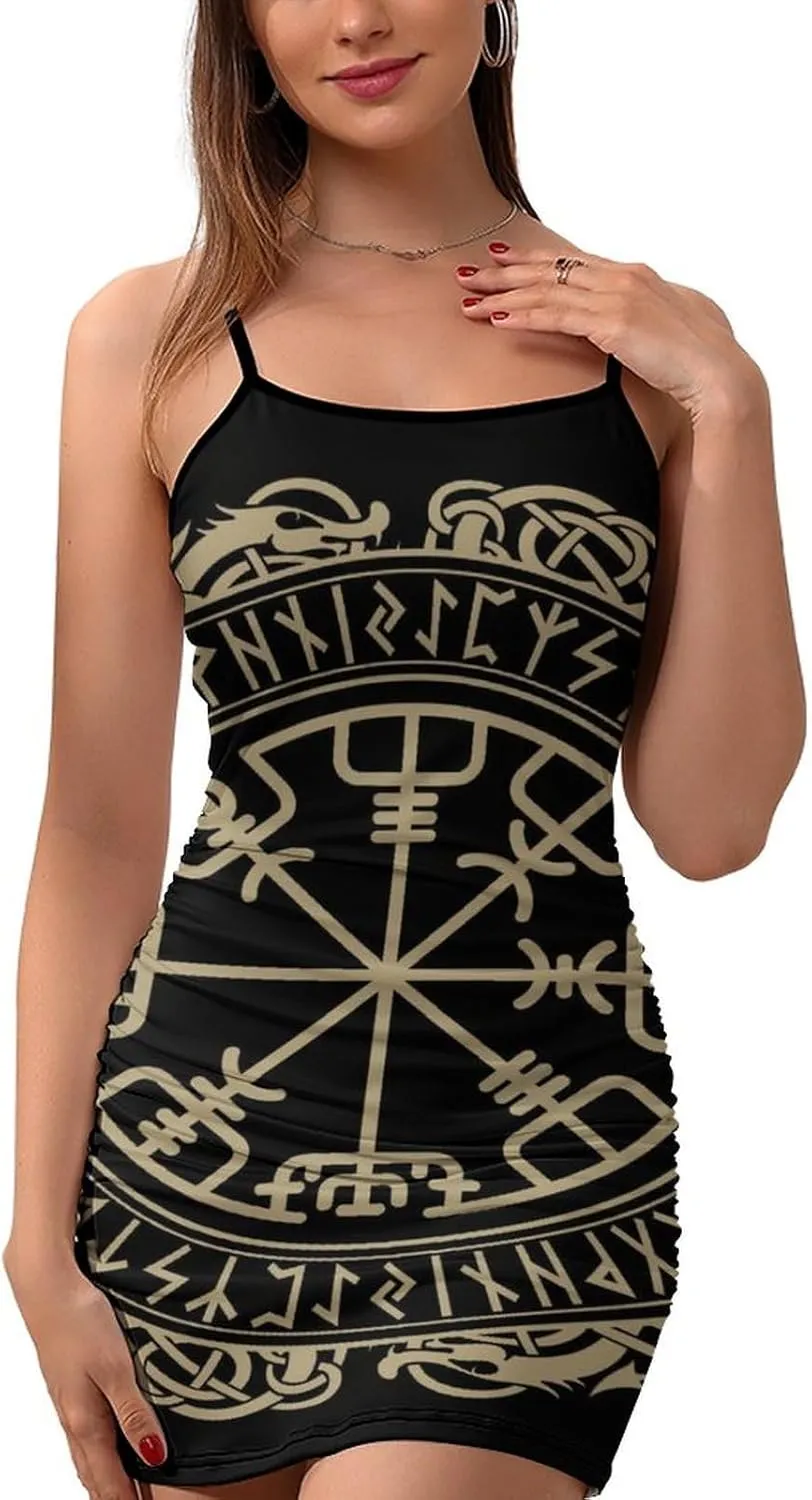 Women's Sleeveless Adjustable Strappy Summer Beach Swing Dress