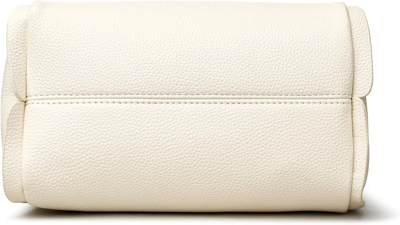 Women's Soft Leather Handbag - Elegant Top Handle Versatile Bucket Tote for Daily Use, Fashionable Shoulder Bag