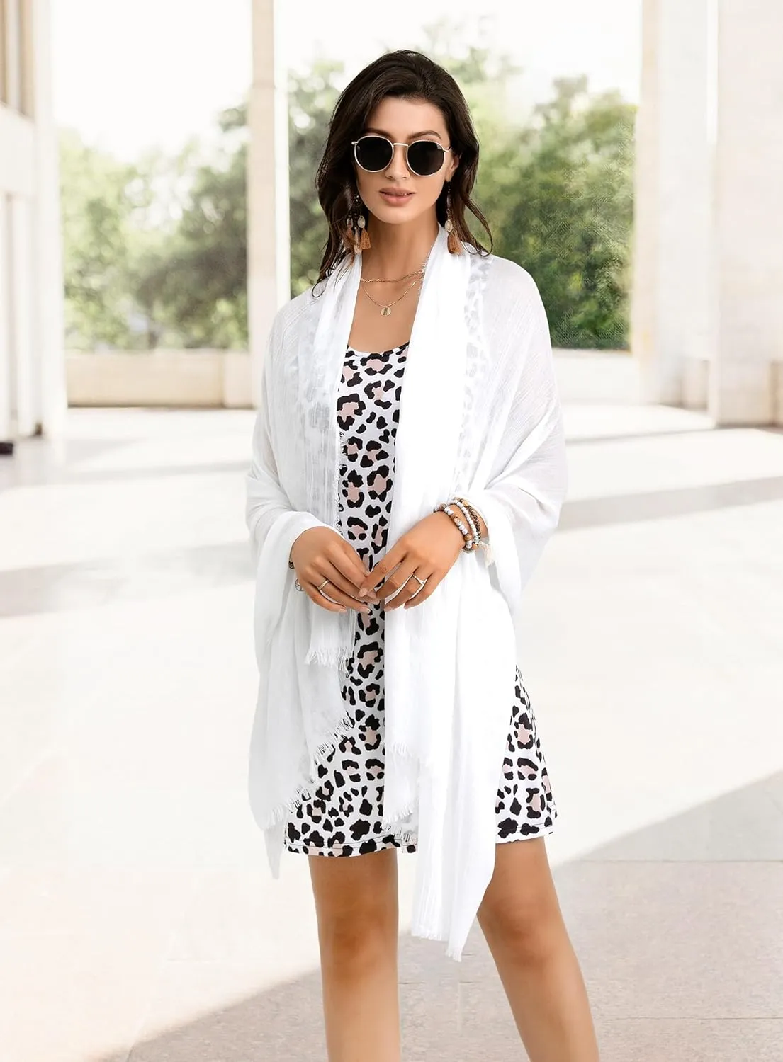Women's Summer Dresses 2025 Casual Sleeveless Boho Beach Dress Scoop Neck T-Shirt Floral Sundress with Pocket