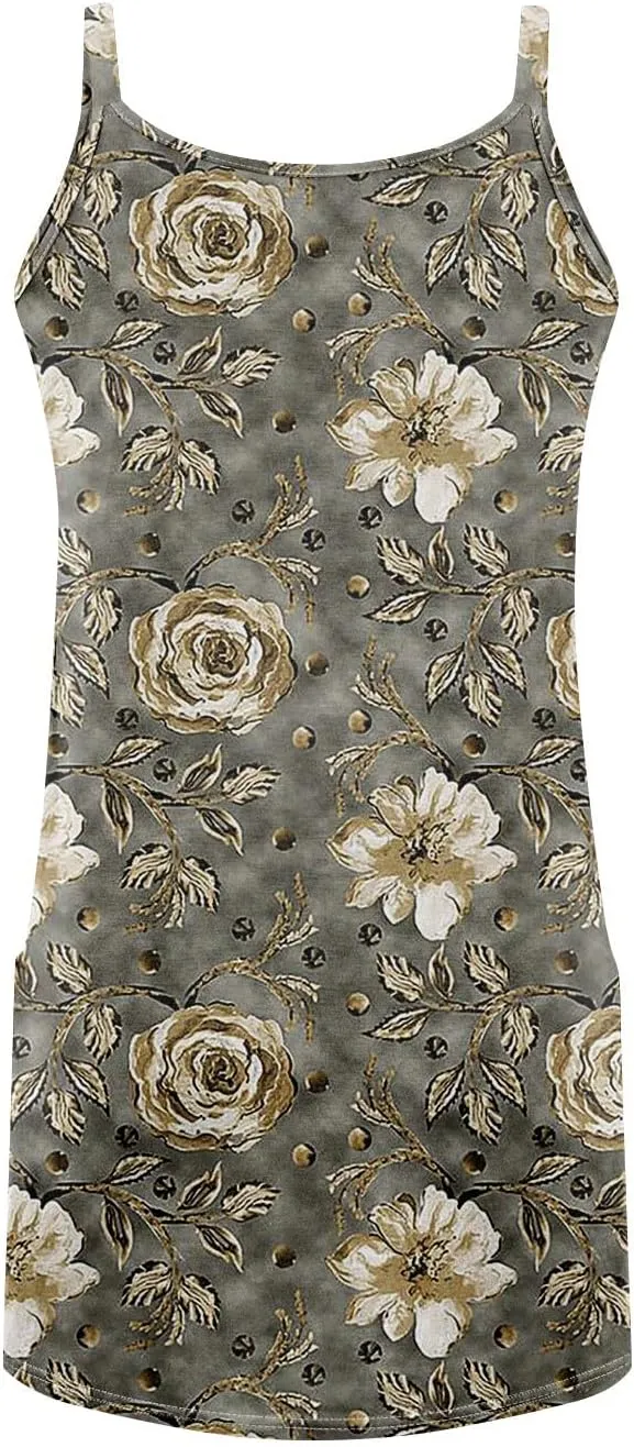 Womens Summer Dresses 2025 Loose Sleeveless Sundresses Beach Swimsuit with Pockets