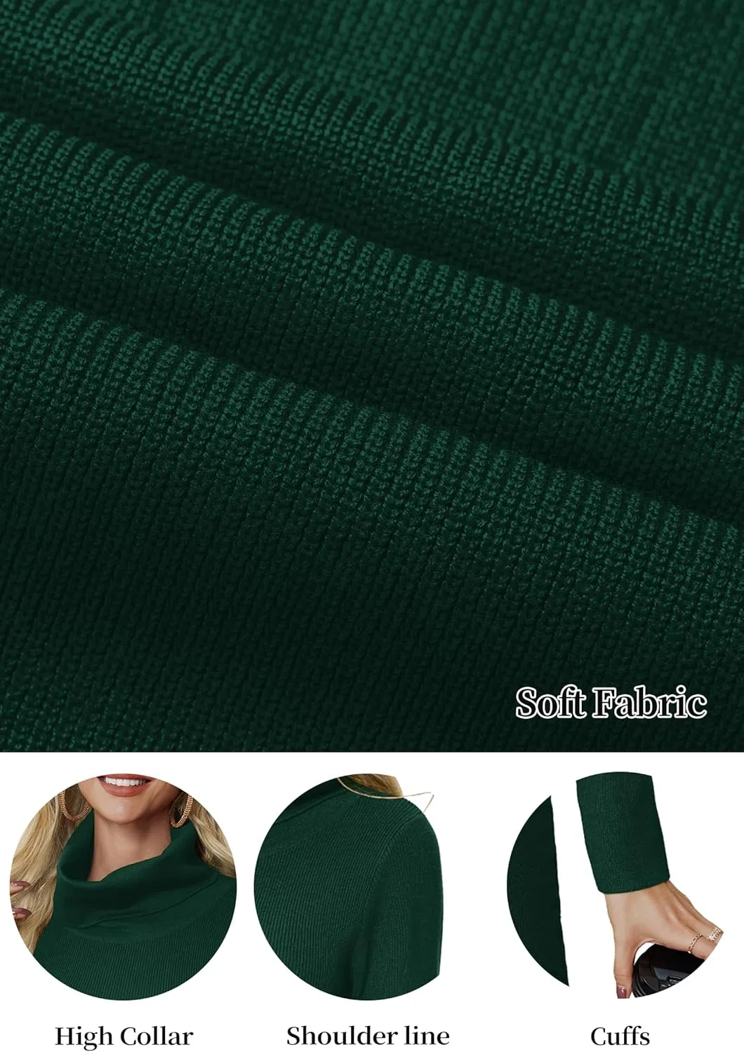 Women's Sweater Dress Ribbed Knit Dress Turtleneck Long Sleeve Pullover Sweaters Sexy Spring Bodycon Dresses
