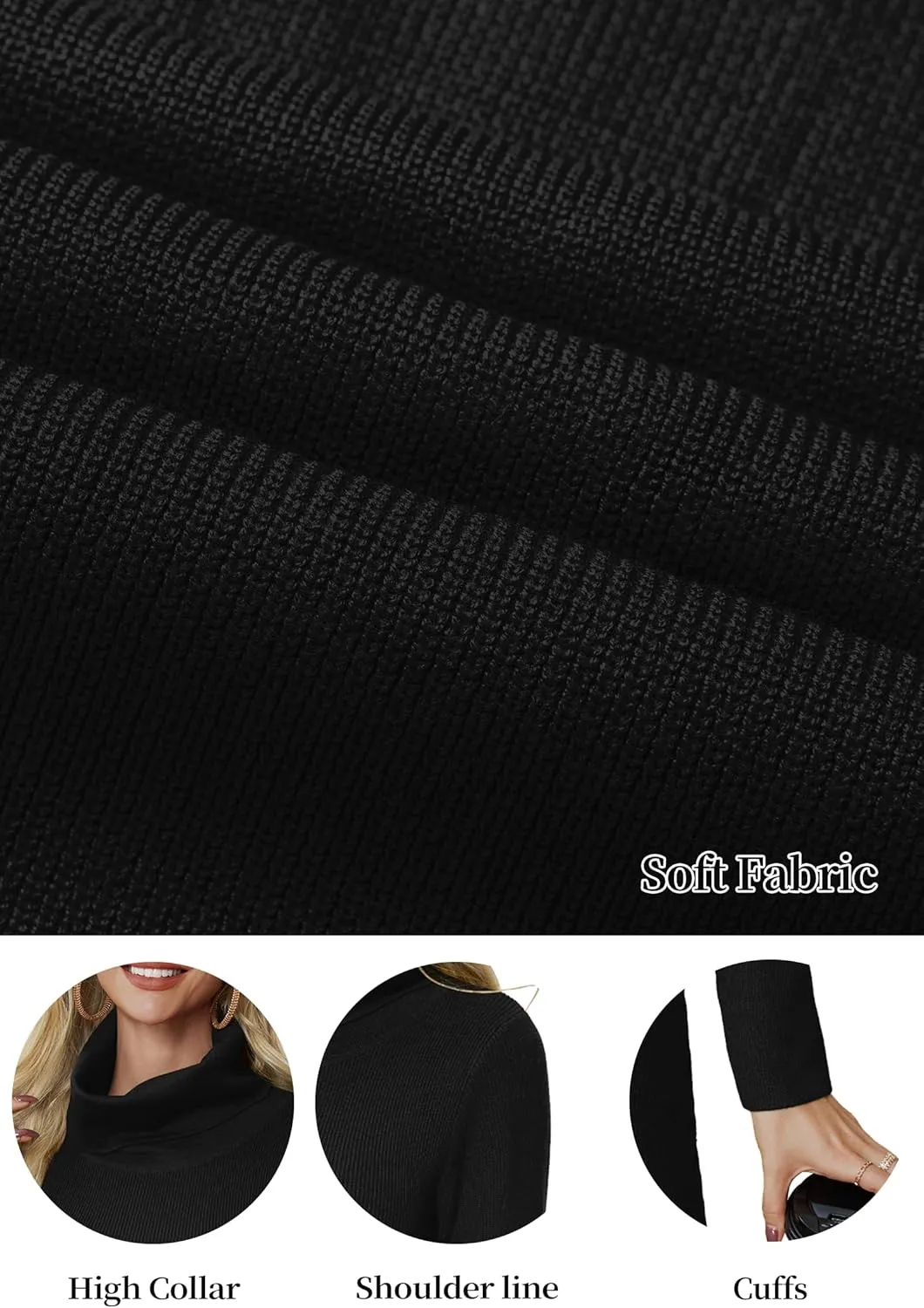 Women's Sweater Dress Ribbed Knit Dress Turtleneck Long Sleeve Pullover Sweaters Sexy Spring Bodycon Dresses