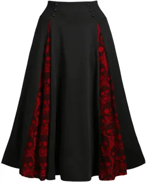 Women's Vintage Gothic Court Lace Stitching Wrap Skirt - Steampunk, Victorian A-line Pirate Skirt